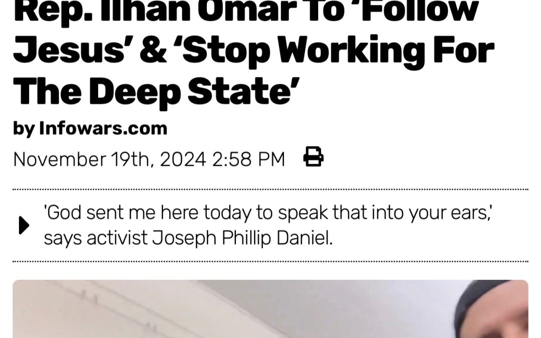 Christian Trump Supporter Tells Muslim Dem Rep. Ilhan Omar To ‘Follow Jesus’ & ‘Stop Working For The Deep State’